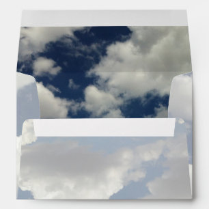 Dreamy Blue Sky with Puffy White Clouds Envelopes