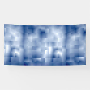 Dreamy Blue Tones in a Square Pattern Banner