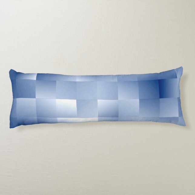 Dreamy Blue Tones in a Square Pattern Body Cushion (Back)