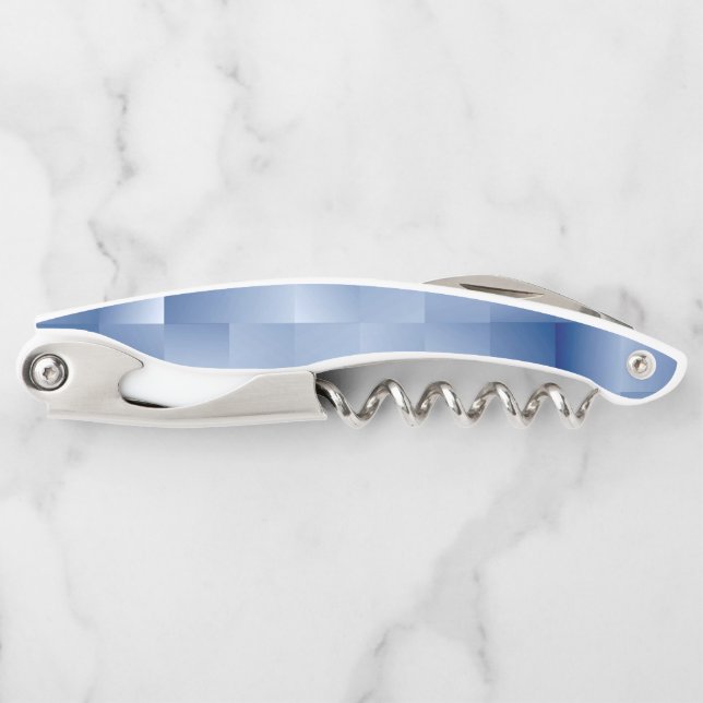 Dreamy Blue Tones in a Square Pattern Corkscrew (Front)