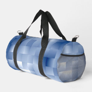 Dreamy Blue Tones in a Square Pattern Duffle Bag