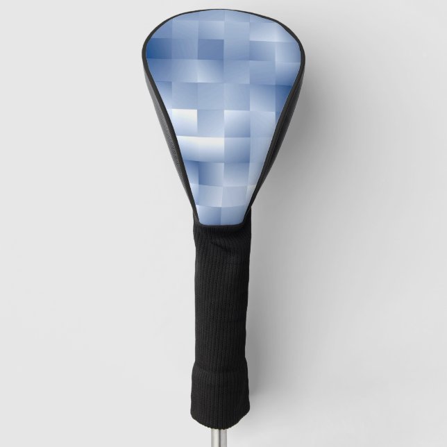 Dreamy Blue Tones in a Square Pattern Golf Head Cover (Front)