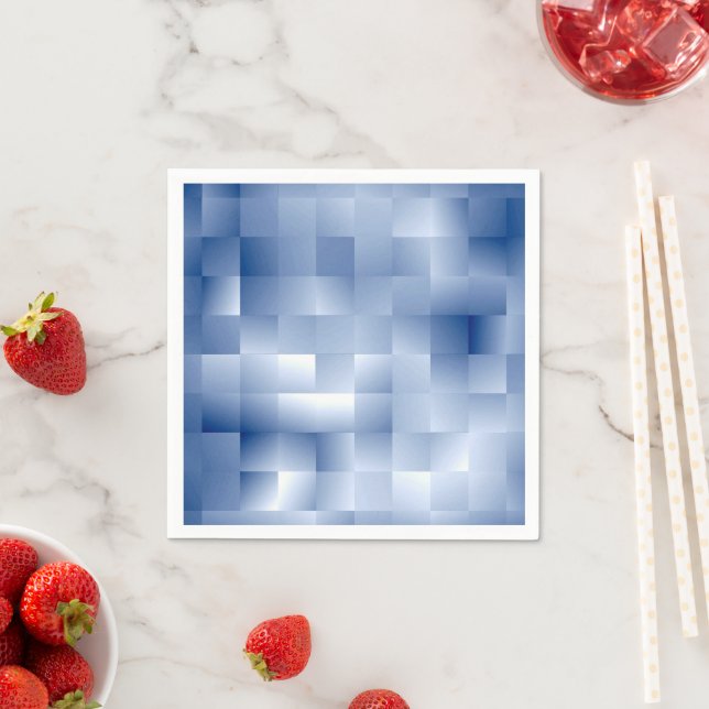 Dreamy Blue Tones in a Square Pattern Napkin (Insitu)