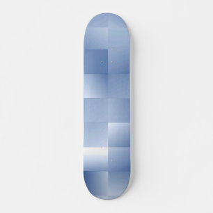 Dreamy Blue Tones in a Square Pattern Skateboard