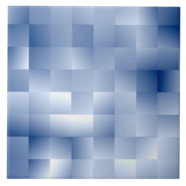 Dreamy Blue Tones in a Square Pattern Tile (Front)