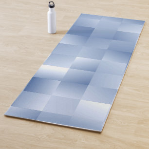 Dreamy Blue Tones in a Square Pattern Yoga Mat