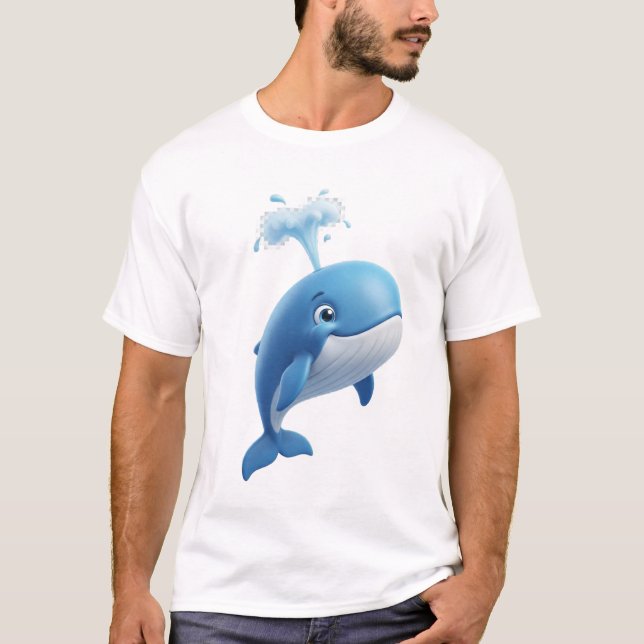 Dreamy Blue Whale T-Shirt (Front)