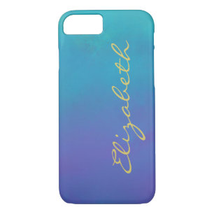 Dreamy Blues Abstract Design Personalised Case-Mate iPhone Case