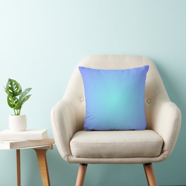 Dreamy Blues Gradient Aqua Blue Hues Cushion (Chair)
