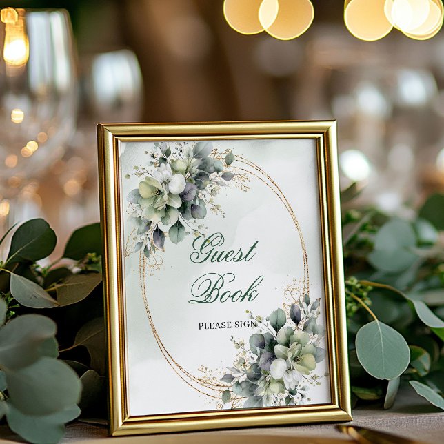 Dreamy Bohemian Guest Book Tabletop Sign (Dreamy Bohemian Guest Book Tabletop Sign)