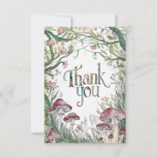 Dreamy Boho Woods Woodland Thank You Card