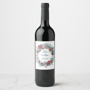 Dreamy Bouquet Watercolor Wine Label