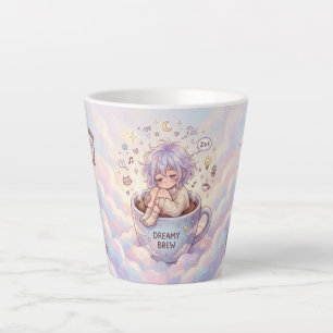 Dreamy Brew Mug – Cute Anime Girl Sleeping in Coff