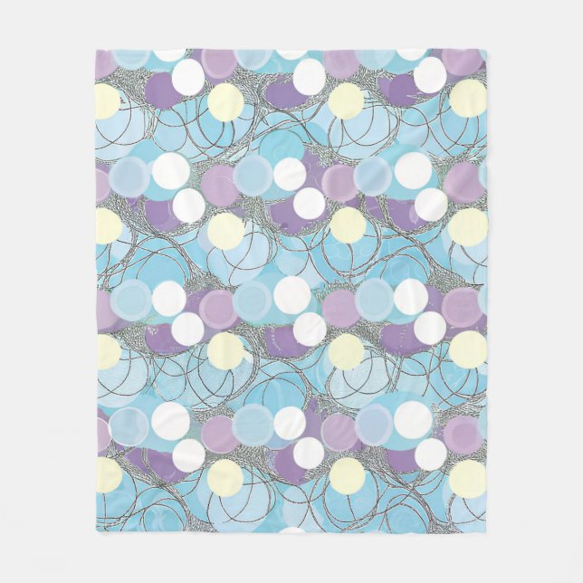 Dreamy Bubble Clouds Fleece Blanket (Front)