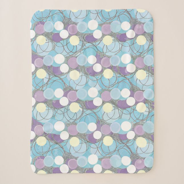 Dreamy Bubble Clouds Luxury Sherpa Blanket (Front)