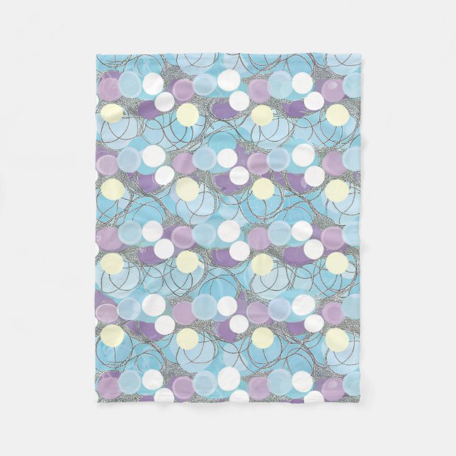 Dreamy Bubble Clouds Sherpa Blanket (Front)