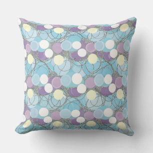 Dreamy Bubble Clouds Throw Pillow