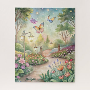 Dreamy Butterfly Garden Path - Enchanted Garden Jigsaw Puzzle