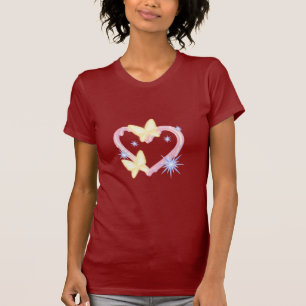 Dreamy Butterfly & Heart Aesthetic Graphic Tee