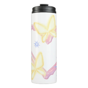 Dreamy Butterfly & Heart Travel Tumbler