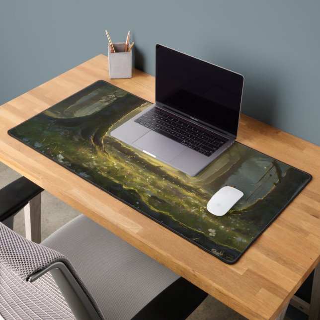 Dreamy Butterfly Meadow Desk Mat | Fantasy Nature  (Office 2)