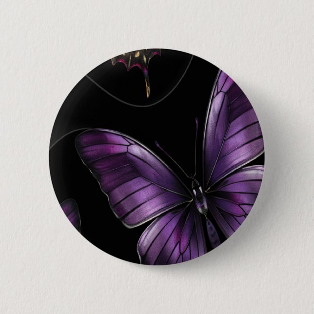 Dreamy Butterfly Pattern 6 Cm Round Badge (Front)