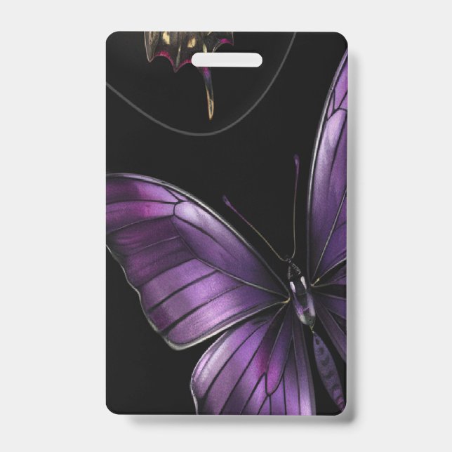 Dreamy Butterfly Pattern ID Badge (Front)