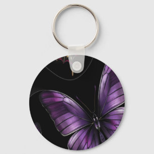 Dreamy Butterfly Pattern Key Ring