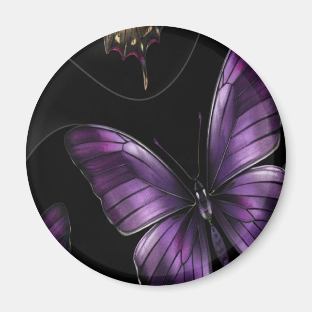 Dreamy Butterfly Pattern Magnet (Front)