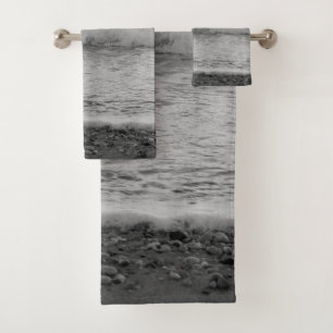 Dreamy Capri Ocean Sunset View 1 - BW Bath Towel Set