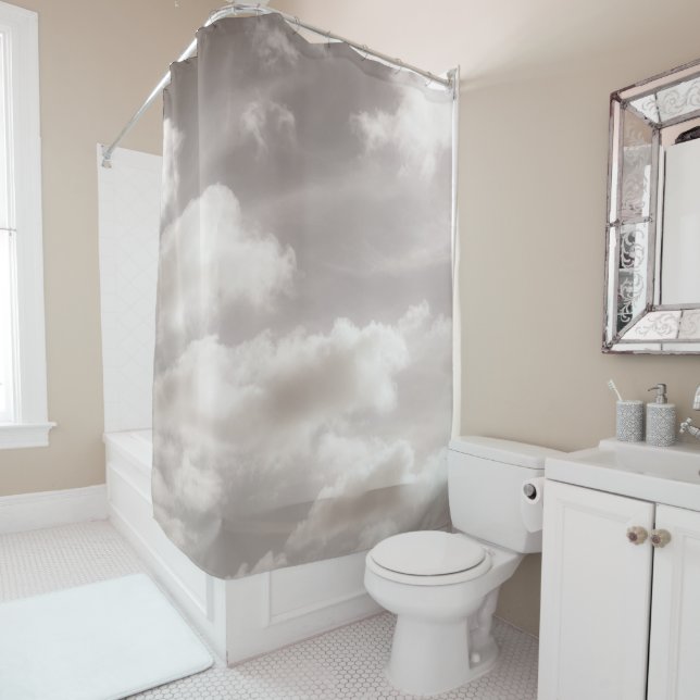 Dreamy Caribbean Clouds 11 Shower Curtain (In Situ)
