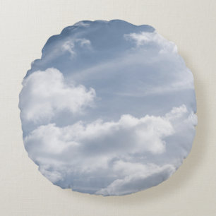 Dreamy Caribbean Clouds 12 Round Cushion