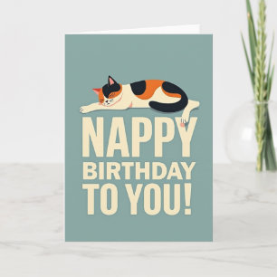 Dreamy Cat Birthday Card