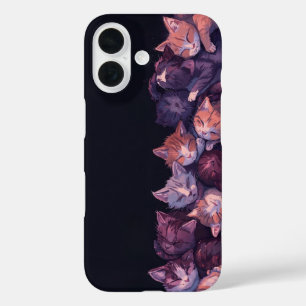 Dreamy Cat Nap – Wholesome Kitten Illustration iPhone 16 Case
