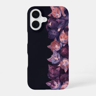 Dreamy Cat Nap – Wholesome Kitten Illustration iPhone 16 Case