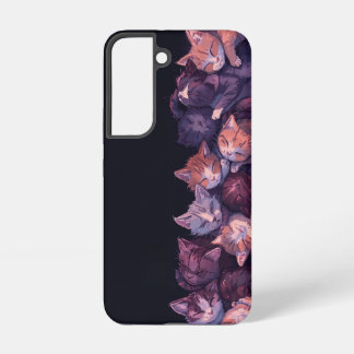 Dreamy Cat Nap – Wholesome Kitten Illustration Samsung Galaxy Case