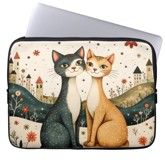 Dreamy Cats Laptop Sleeve (Front)