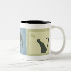 Dreamy Cats Two-Tone Coffee Mug
