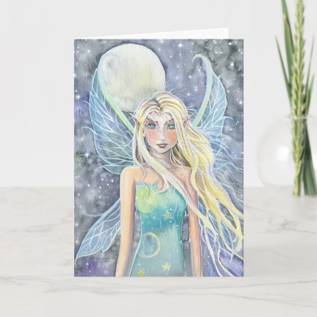 Dreamy Celestial Fairy Card by Molly Harrison (Front)