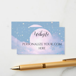 Dreamy celestial wedding bathed in moonlight enclosure card