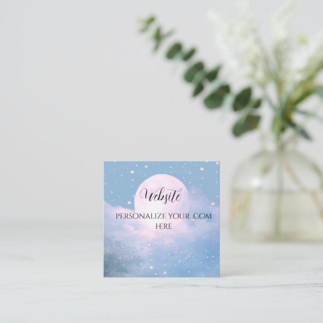 Dreamy celestial wedding bathed in moonlight enclosure card (Standing Front)