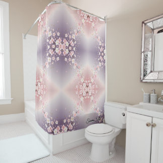 Dreamy Cherry Blossom Soft Pink Shower Curtain
