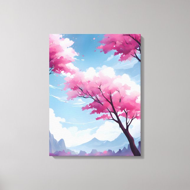  Dreamy Cherry Blossoms Canvas Art (Front)