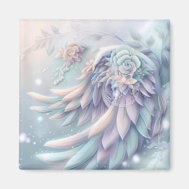 Dreamy Christmas Angel Wings Magnet (Front)