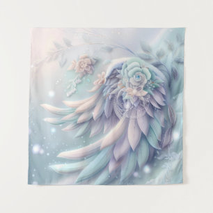 Dreamy Christmas Angel Wings Tapestry