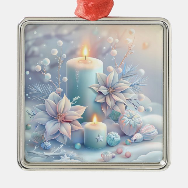 Dreamy Christmas Candles Ornament (Front)