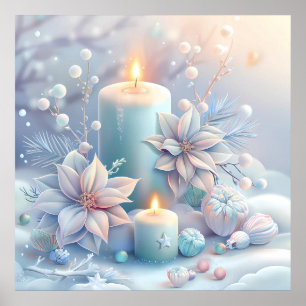 Dreamy Christmas Candles Poster