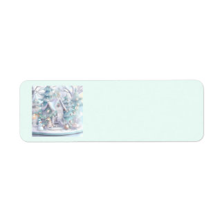 Dreamy Christmas Gingerbread House Address Labels