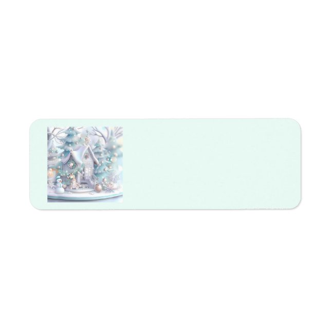 Dreamy Christmas Gingerbread House Address Labels (Front)