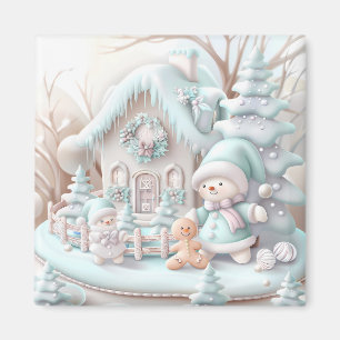 Dreamy Christmas Gingerbread House Magnet